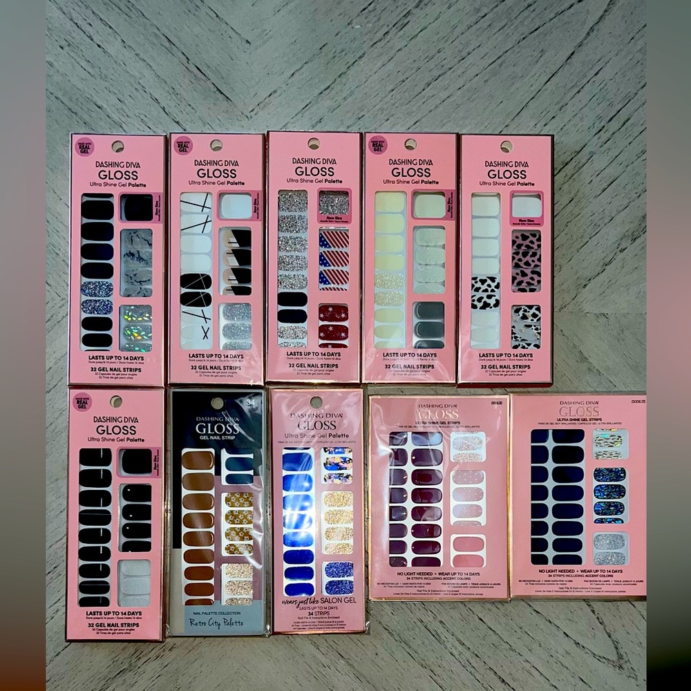 Dashing Diva Gloss Gel strips/wraps new 10 pack